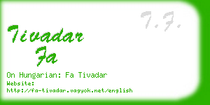 tivadar fa business card